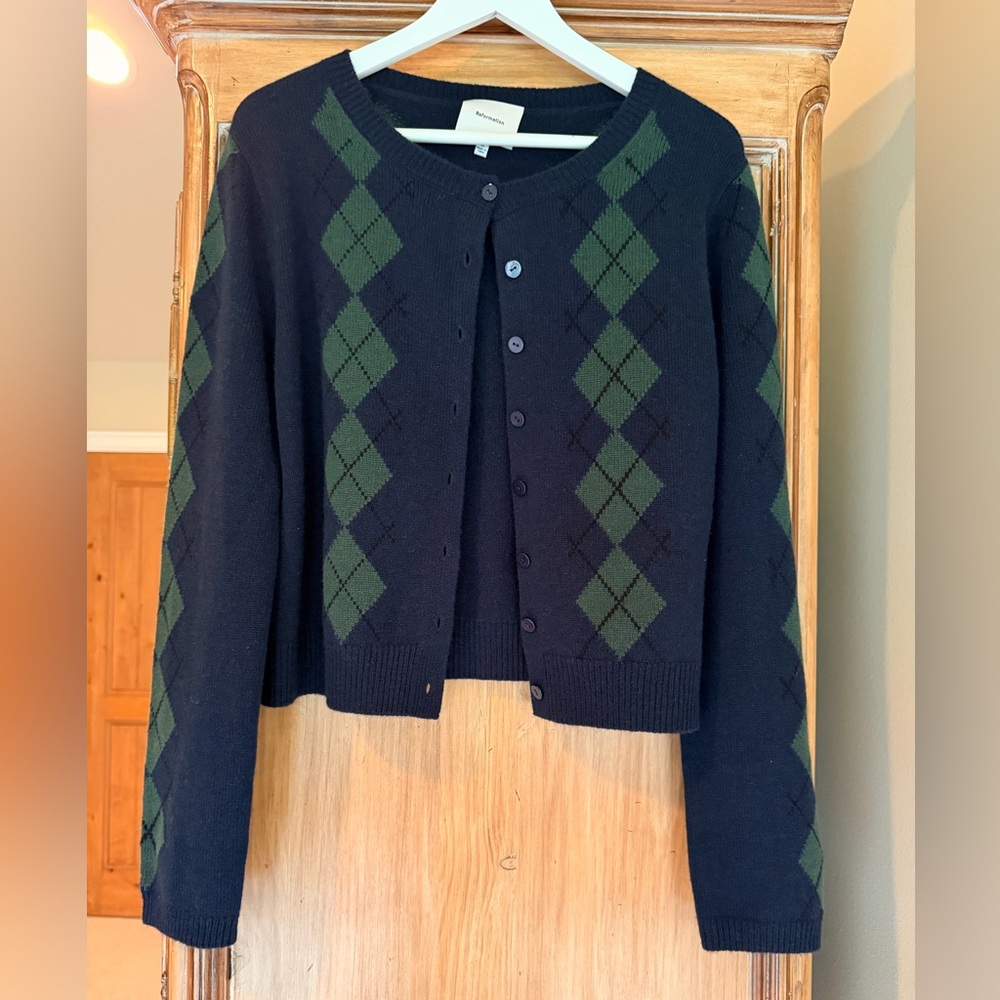 Reformation Clara Cashmere Crew Cardigan size M